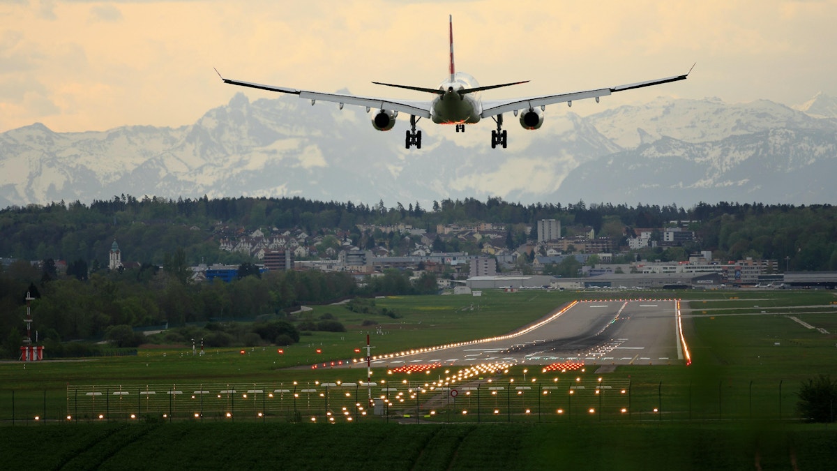 Plane Landing Mountains