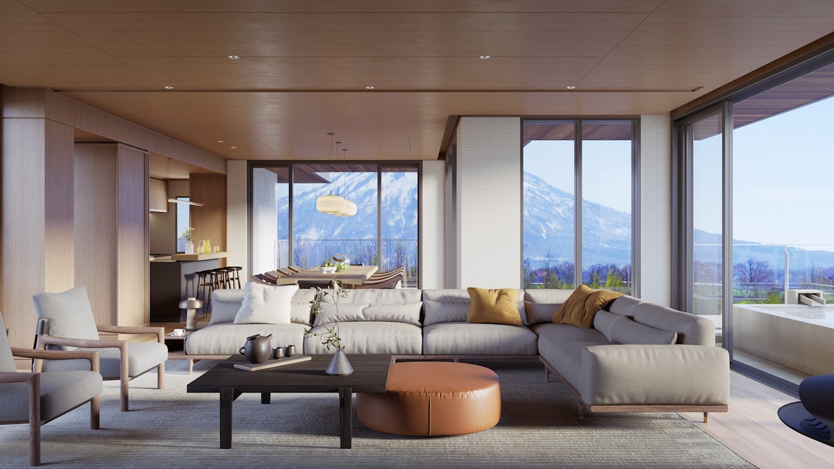 Niseko Kyo Penthouse Living FA low 3